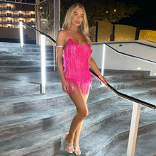 Load image into Gallery viewer, Jumpsuits for Women Tassel Party Outfit Sexy Style Fashion Backless Sequined Jumpsuit Fringe
