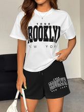 Load image into Gallery viewer, Women's Casual Two-Piece Set • Women's Summer Short-Sleeve T-Shirt and Shorts Set • Stylish Shorts
