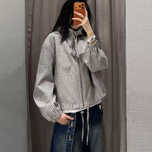 Load image into Gallery viewer, Women's Plaid Hooded  Elegant  Jacket
