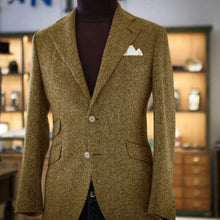 Load image into Gallery viewer, Men's Herringbone Slim Fit Suit Jacket
