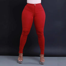 Cargar imagen en el visor de la galería, Women's Casual High-waisted Denim Small Pants
