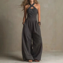 Load image into Gallery viewer, Female Jumpsuit New Sleeveless Women's Fashionable Casual Wide Leg Pants Simple Slim Fit Solid Color Slimming Jumpsuit

