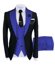 Load image into Gallery viewer, Men  Slim Fit  Tuxedos  Formal  Jacket Pant Vest 3 Pieces Suit
