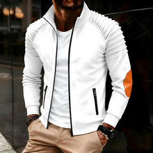 Load image into Gallery viewer, Men's Zipper front, Pleated Sleeves, Jacket
