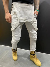Load image into Gallery viewer, Men's Tie Dye Denim Overalls, Slim Fit and Slimming  Jeans
