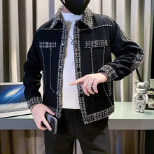 Load image into Gallery viewer, Men's Black Male  Splicing  Korean Reviews Stylish Jacket
