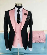 Load image into Gallery viewer, Men  Slim Fit  Tuxedos  Formal  Jacket Pant Vest 3 Pieces Suit

