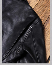 Load image into Gallery viewer, YR!Top.Classic 613 Motor Biker Style, Retro Genuine Leather Jacket, Luxury Tanned Cowhide Coat, Vintage Leather, 1.5mm Horsehide
