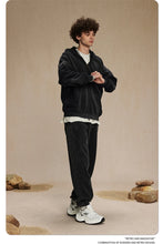 Lade das Bild in den Galerie-Viewer, ZODF  Retro  Men Spray-Dyed Zipper Hoodies Unisex
