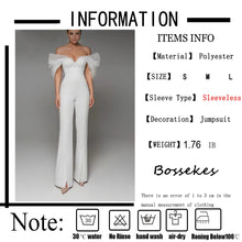 Load image into Gallery viewer, Jumpsuits Women Elegant Luxury Deep V Neck Sleeveless Bandage Jumpsuit Elastic Waist Long Pants Ankle length for Celebrity Party

