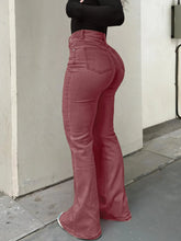 Lade das Bild in den Galerie-Viewer, Women  Boot Cut Solid Wide Jeans
