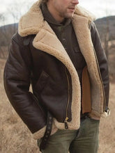 Load image into Gallery viewer, Men's  Jackets Leather and Fur Integrated  Jacket
