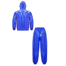Load image into Gallery viewer, Mens Hooded Windbreaker Jogging Track Suit
