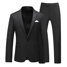 Load image into Gallery viewer, Men's Suits 2 PCS Sets Fashion Business Casual Formal Clothes Man Solid Slim Prom Party Blazer Coats+Trousers Sets Plus Size 6XL
