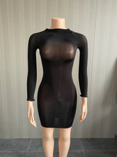 Load image into Gallery viewer, Wmstars  Sexy Stretchy Shiny  See Through  Dress
