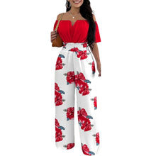 Load image into Gallery viewer, 2026 Jumpsuits for Women Summer Fashion Off Shoulder Casual Short Sleeve Wide Leg Rompers Sexy Slim Ladies Overalls Streetwear
