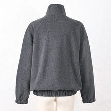 Load image into Gallery viewer, Original Fall Winter Lamb Fleece Hoodie Women Casual Loose Thick Zipper Long Sleeve Lapel Pullover Top Lady Hoodies Streetwear
