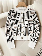 Load image into Gallery viewer, Women`s Knitted  Retro Geometric Pattern Casual Office Jacket
