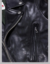 Load image into Gallery viewer, YR!Top.Classic 613 Motor Biker Style, Retro Genuine Leather Jacket, Luxury Tanned Cowhide Coat, Vintage Leather, 1.5mm Horsehide
