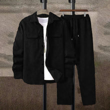 Load image into Gallery viewer, Men's  corduroy  Long sleeve shirt and pants casual suit
