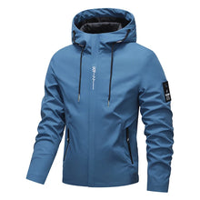 Load image into Gallery viewer, Men Hiking Jacket Spring Autumn Streetwear Fashion Hooded Jacket Casual Zip Up Loose Coat Outdoor Jogging Activewear Windbreaker
