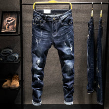 Load image into Gallery viewer, Ripped Jeans Men Slim-fit Denim Pants
