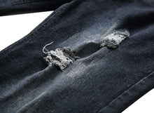Load image into Gallery viewer, 2026 Summer Men's Red Rose Embroidered Jeans Shorts, Fashion Casual Shorts Black Blue White Men Torn and Frayed Denim Shorts
