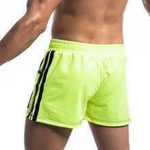Cargar imagen en el visor de la galería, Pantalones cortos casuales para hombre, de piel sintética, de secado rápido, para baño, deportes, gimnasio, holgados, para correr, natación, tabla de surf
