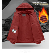 Load image into Gallery viewer, Winter Coat Men Windbreakers Waterproof Jackets Hoodies Male Outerwear Multi-pocket Motorcycle Cargo Coats Parkas Men Clothing
