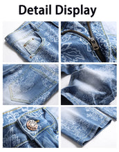 Load image into Gallery viewer, Men's Denim Shorts High-quality Brand Distressed Washed Five Quarter Pants Slim Fit for Spring and Summer
