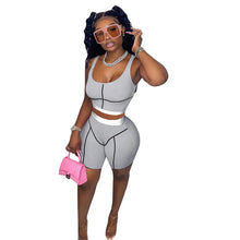 Lade das Bild in den Galerie-Viewer, Knitted Ribbed Striped 2 Piece Sets
