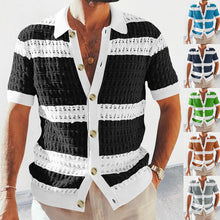Load image into Gallery viewer, Men's Polo Short Sleeve Cardigan
