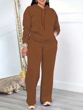 画像をギャラリービューアに読み込む, Plus-Size Casual Lightweight Long-Sleeve T-Shirt And Long Pants Set,
