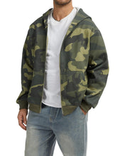 Load image into Gallery viewer, Men's Camouflage Zip-Up Hoodie Coat
