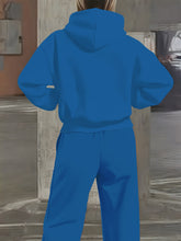 Lade das Bild in den Galerie-Viewer, Plus Size Casual Love Print Hoodie &amp; Sweatpants Two-Piece Set

