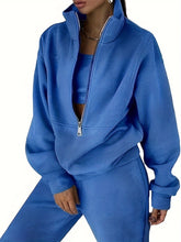 Lade das Bild in den Galerie-Viewer, Comfortable  Casual; Zipper Hoodie 2 Piece Set
