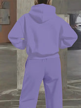 Lade das Bild in den Galerie-Viewer, Plus Size Casual Love Print Hoodie &amp; Sweatpants Two-Piece Set
