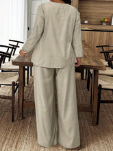 画像をギャラリービューアに読み込む, Plus Size Women's Casual Long-Sleeved Shirt And Loose Pants
