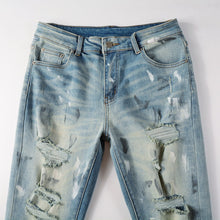 Lade das Bild in den Galerie-Viewer, Vintage Paint Broken Holes Pants Men's Jeans
