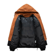 画像をギャラリービューアに読み込む, Men's Loose Casual Hooded Warm Fake Two-piece Cotton Jacket
