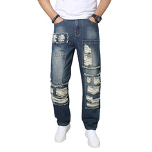 Load image into Gallery viewer, Men's Straight Wrinkle-resistant Loose Casual Jeans
