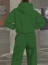 Lade das Bild in den Galerie-Viewer, Plus Size Casual Love Print Hoodie &amp; Sweatpants Two-Piece Set
