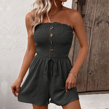 画像をギャラリービューアに読み込む, Jumpsuit Women's Pure Color Tube-top One-piece Shorts.
