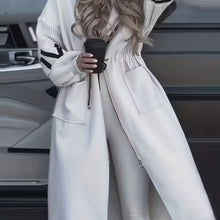 Charger l'image dans la galerie, Plus Size, Elegant Hooded fCasual Zippered Side Pockets Jacket
