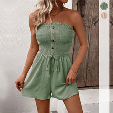 画像をギャラリービューアに読み込む, Jumpsuit Women's Pure Color Tube-top One-piece Shorts.
