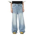 Load image into Gallery viewer, SHADOW FASHION CLOTHING IEFB men's baggy light wash denim jeans with a straight leg fit and casual American style
