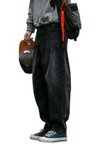 Load image into Gallery viewer, SHADOW FASHION CLOTHING men's loose-fit dark grey denim harem pants in a casual streetwear style
